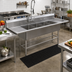 Thumbnail image #2 for John Boos Pro-Bowl 4-Compartment Sink with Dual 18-Inch Drainboards, 16 x 20 x 14-Inch Bowls, 14-Gauge Stainless Steel
