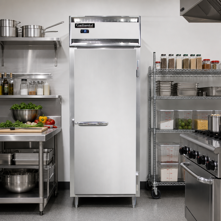 Product image #2 for Continental Refrigerator D1FESN Designer Line 1-Section Extra-Wide Shallow Depth Reach-In Freezer