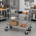 Thumbnail image #2 for Quantum 60 x 24-Inch 3-Shelf Chrome Plated Utility Bus Cart