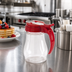 Thumbnail image #2 for Vollrath Dripcut® 7 oz Clear Polycarbonate Syrup Server with Red Plastic Top