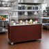 Thumbnail image #2 for 2-Series Affordable Portable™ 46-Inch Cherry Woodgrain Cafeteria Utility Station with Solid Base and Breath Guard