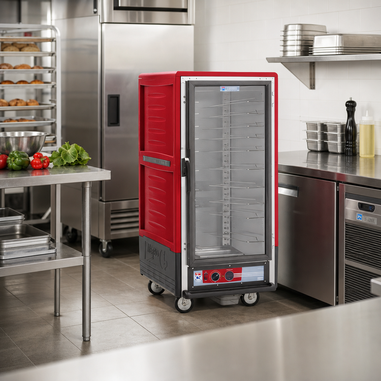 Product image #2 for Metro C5 3 Series 3/4 Height Heated Holding Cabinet with Clear Polycarbonate Door and Universal Wire Slides