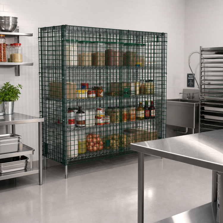 Product image #3 for Side-Hinged Security Cage Enclosure Kit for 24 x 60 Shelving