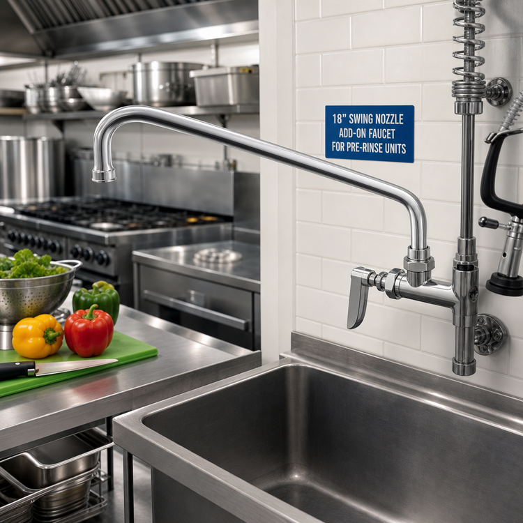 Product image #2 for Add-On Faucet for Pre-Rinse Units with 18-Inch Swing Nozzle
