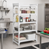 Thumbnail image #3 for Cambro Camshelving Premium Solid Stationary Polymer Shelving Starter Unit, 21 x 36 x 72 Inches, 4-Shelf, Speckled Gray
