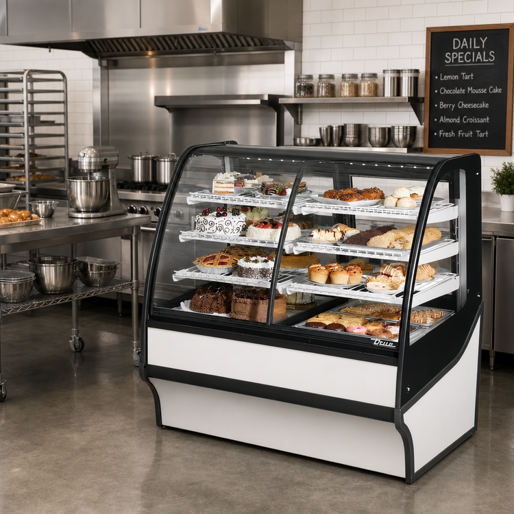 Product image #3 for True Dual Zone Full Service Dry/Refrigerated Display Merchandiser, 48-1/4 Inches Wide, Self-Contained Refrigeration