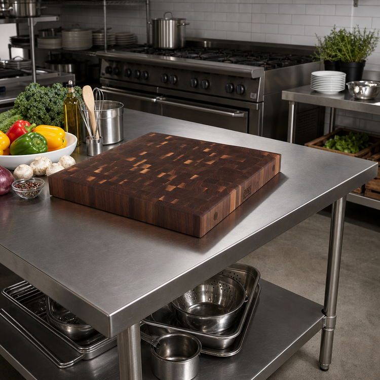 Product image #2 for Boos Block American Black Walnut End Grain Island Countertop, 24 x 25 x 4 Inches