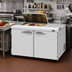 Thumbnail image #2 for Turbo Air PRO Series 48-1/4-Inch Two-Section Refrigerated Prep Table Work Station with Flat Lid