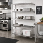 Thumbnail image #2 for Eagle Group A5-74-2442S 5-Tier Add-On Wire Shelving Unit, 42W x 24D x 74H, Stainless Steel Finish