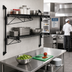 Thumbnail image #2 for Quantum Cantilever Double-Shelf Wall-Mount Shelving Unit, 72 x 18 Inches, Black Epoxy Antimicrobial Finish
