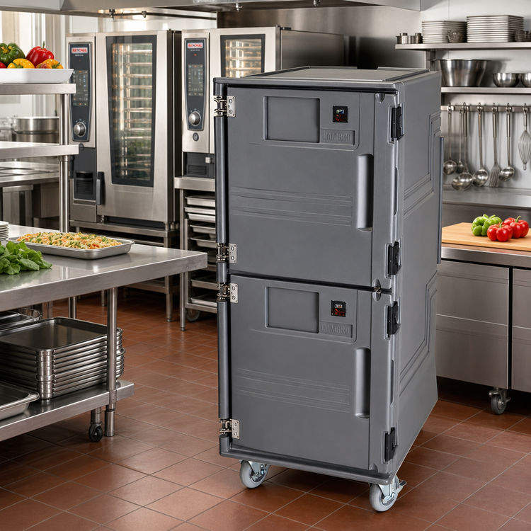 Product image #2 for Cambro Pro Cart Ultra Security Package Insulated Electric Front-Loading Hot Food Pan Carrier with Universal Rails