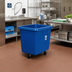 Thumbnail image #2 for Rubbermaid Commercial Products Mobile Recycling Cube Truck, Open Top, 16 Cu. Ft., Blue