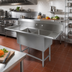 Thumbnail image #2 for John Boos Pro-Bowl 2-Compartment Stainless Steel Commercial Sink with Left and Right Drainboards