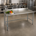 Thumbnail image #2 for BlendPort Budget Series 60-Inch x 30-Inch Work Table with 430 Stainless Steel Top, 4-1/2-Inch Backsplash and Galvanized Tubular Base