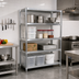 Thumbnail image #2 for BK Resources Stainless Steel Dry Storage Shelving Unit, 67