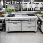 Thumbnail image #2 for Imperial (Middleby) Spec Series IHR-XX-RM-72 72-Inch 4-Drawer Sizzle 'N Chill System, 8-Pan Capacity, for Remote Refrigeration