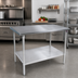 Thumbnail image #2 for John Boos Stallion 48-Inch x 24-Inch 14-Gauge Stainless Steel Flat Top Work Table with Adjustable Undershelf