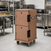Thumbnail image #3 for Cambro Ultra Camcart Double-Compartment Front-Loading Insulated Food Pan Carrier, 120 Qt., Coffee Beige
