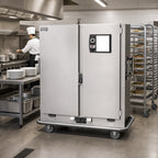Thumbnail image #2 for Metro MBQ MBQ-200D Heated Two-Door Insulated Stainless Steel Banquet Holding Cabinet, 200 Covered Plate Capacity
