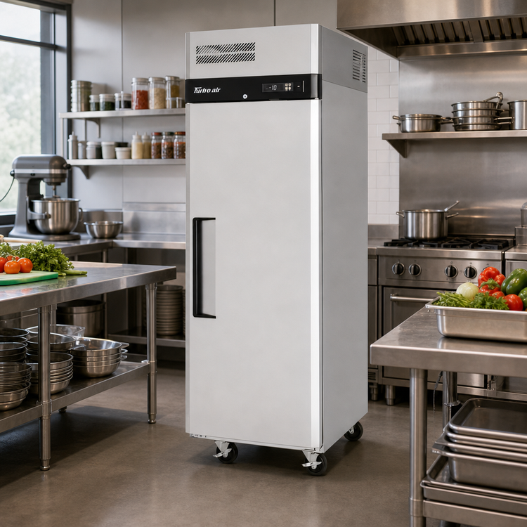 Product image #2 for Turbo Air M3 One-Section Reach-In Freezer, 18.7 Cu. Ft., Top Mount, Solid Door, Stainless Steel