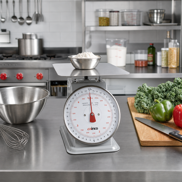 Product image #2 for Winco SCAL-810 8-Inch Sloped Dial Mechanical Receiving/Portion Scale, 10 lb Capacity