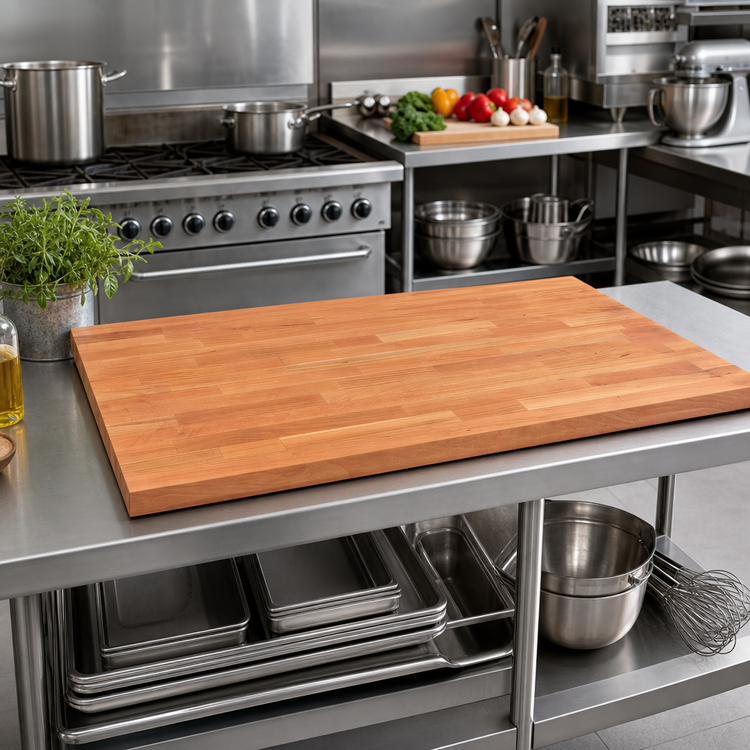 Product image #2 for Boos Block American Cherry Wood Blended Edge Grain Kitchen Countertop, 48-Inch x 30-Inch x 1-1/2-Inch