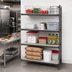 Thumbnail image #2 for Cambro Camshelving Basics Plus 4-Tier Solid Polymer Add-On Shelving Unit, 21 x 60 x 84 Inches, Brushed Graphite