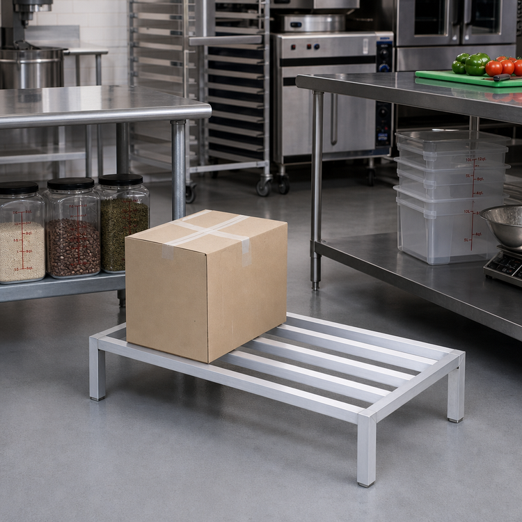Product image #2 for 42 x 20 x 12 Inch Aluminum Tubular Dunnage Rack, 2,000 lb. Capacity