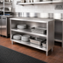 Thumbnail image #3 for John Boos 48-Inch Open Front Stainless Steel Dish Cabinet with Mid-Shelf