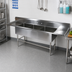 Thumbnail image #2 for John Boos Pro-Bowl 3-Compartment Sink with Dual 18-Inch Drainboards, 20 x 20 x 12-Inch Bowls, 16-Gauge Stainless Steel