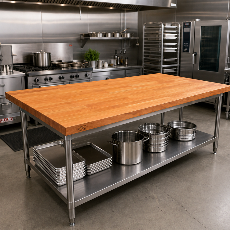 Product image #2 for Boos Block 72 Inch x 42 Inch American Cherry Edge Grain Kitchen Countertop