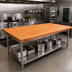 Thumbnail image #2 for Boos Block 72 Inch x 42 Inch American Cherry Edge Grain Kitchen Countertop