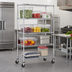 Thumbnail image #2 for Metro Super Erecta® Stem Caster Wire Cart — 60 Inches W x 24 Inches D x 69 Inches H, 4-Shelf, 900 lb Capacity, Polyurethane Casters, NSF