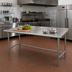 Thumbnail image #2 for Advance Tabco TSFG-3010 120-Inch x 30-Inch Open Base Stainless Steel Work Table with 16-Gauge 430 Top and 1-1/2-Inch Rear Backsplash