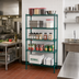 Thumbnail image #2 for Eagle Group Valu-Gard 5-Tier Wire Shelving Starter Unit, 30 x 24 x 74 Inches, Green Epoxy Finish