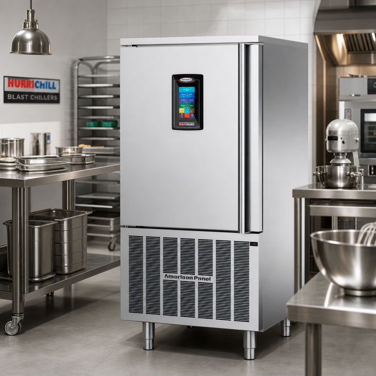 Product image #2 for HURRiCHiLL 10-Pan Reach-In Self-Contained Blast Chiller/Shock Freezer, 100 lb Chill / 70 lb Freeze Capacity