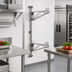 Thumbnail image #2 for Eagle Group Adjustable Post Wire Wall Mount Mid Unit for 24-Inch Deep Shelves, Stainless Steel, 33-Inch Post