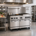 Thumbnail image #2 for Vulcan Endurance 60-Inch Natural Gas Commercial Gas Restaurant Range with 6 Open Burners, 24-Inch Charbroiler, Standard Oven and Convection Oven
