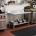 Thumbnail image #2 for 30 x 24 Inch 20-Gauge 430 Stainless Steel Work Table with 4-Inch Backsplash and Undershelf