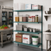 Thumbnail image #2 for Metro Super Erecta Pro 4-Shelf Stationary Polymer Shelving Add-On Unit, 18 x 42 x 63 Inches, Louvered, Green