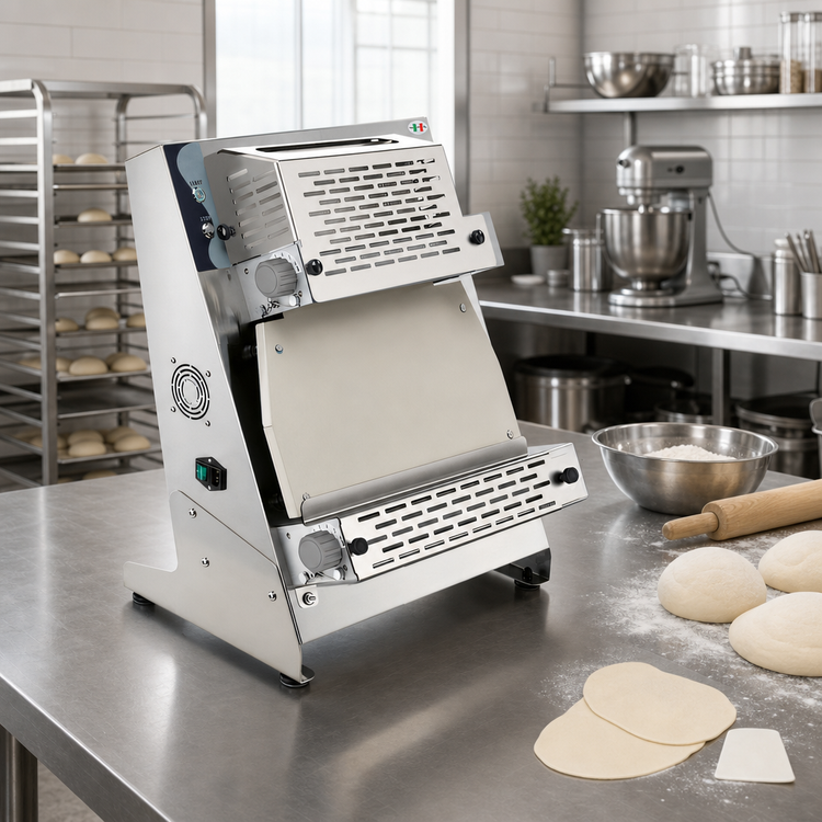 Product image #3 for Eurodib Countertop Dough Sheeter / Roller with Top and Bottom Parallel Rollers