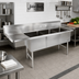 Thumbnail image #2 for John Boos B Series 3-Compartment Sink with Left Drainboard, 16-Gauge Stainless Steel, 18