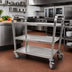 Thumbnail image #2 for Stainless Steel 3-Shelf Utility Bus Cart