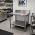 Thumbnail image #2 for BK Resources 30 Inch x 24 Inch Stainless Steel Work Table with 5 Inch Riser and Undershelf