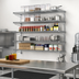 Thumbnail image #2 for Eagle QuadTruss 48 x 18 Inch 5-Tier Wall-Mounted Piggyback Shelf Kit, Chrome