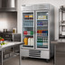 Thumbnail image #2 for Beverage-Air Vista® Series Two-Section Bottom-Mount Self-Contained Glass Door Reach-In Refrigerator, 44 Cu. Ft.