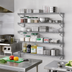 Thumbnail image #2 for QuadTruss 5-Tier Wall-Mounted Open Wire Shelf Kit, 36 x 18 Inches, Chrome