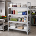 Thumbnail image #3 for Cambro Camshelving Premium 18 x 72 Inch 4-Shelf Vented and Solid Polymer Shelf Kit, Speckled Gray