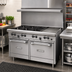 Thumbnail image #2 for Garland US Range U-Series 48-Inch Natural Gas Restaurant Range with 4 Open Burners, 24-Inch Griddle, and 2 Space-Saver Ovens