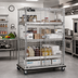 Thumbnail image #2 for Metro Super Erecta qwikSLOT Mobile Wire Security Cage with 2 Doors, Chrome Plated
